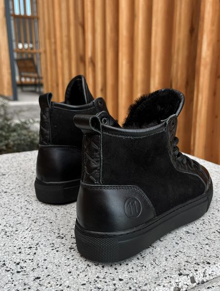 Чоловічі зимові черевики Double Face Black   40-5878.901 фото