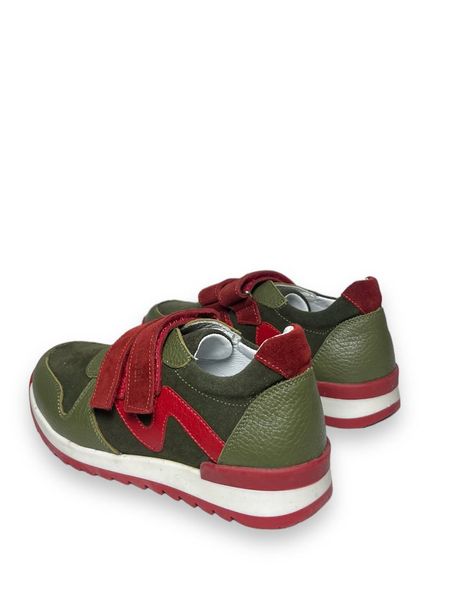 Дитячі шкіряні кросівки зелені Siera Gren 17-416.03 фото