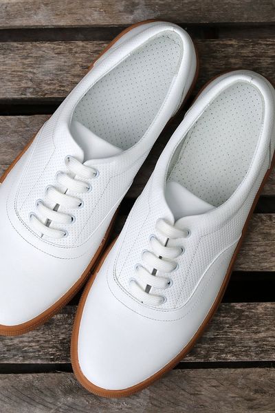 Чоловічі шкіряні кеди Freedom Sneakers White  40-601.121 фото