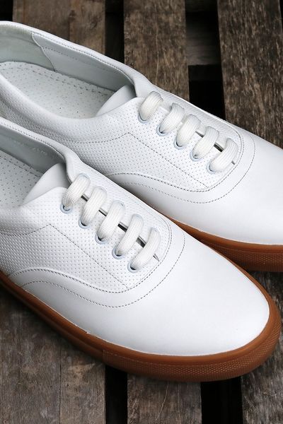 Чоловічі шкіряні кеди Freedom Sneakers White  40-601.121 фото