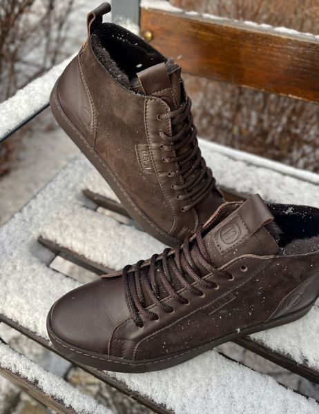 Чоловічі зимові черевики Double Face Brown  40-7290 фото