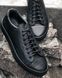 Кеди чоловічі шкіряні чорні Raptor Black Sneakers 40-615.951 фото 1