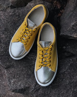 Жіночі шкіряні кеди Yellow Sneakers 60-628.006.145 фото